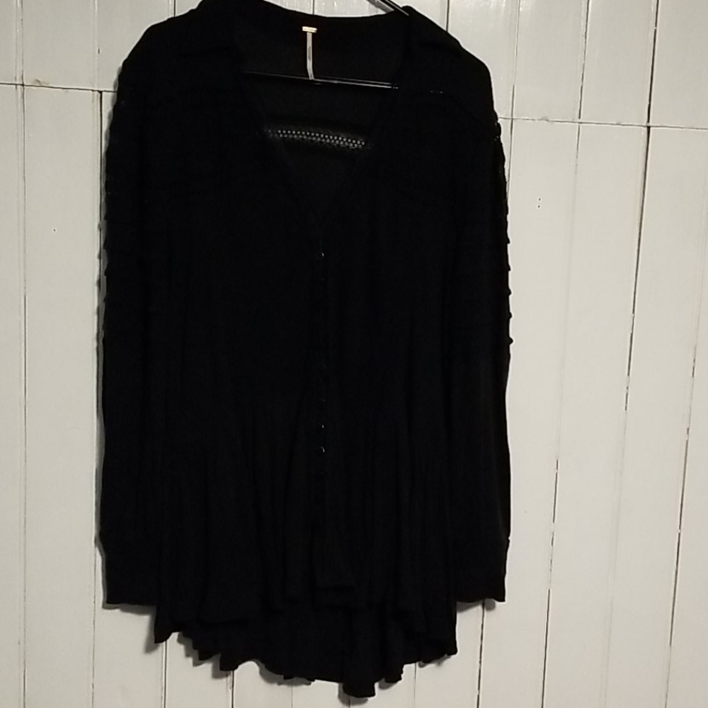 Free People Button Down Tunic